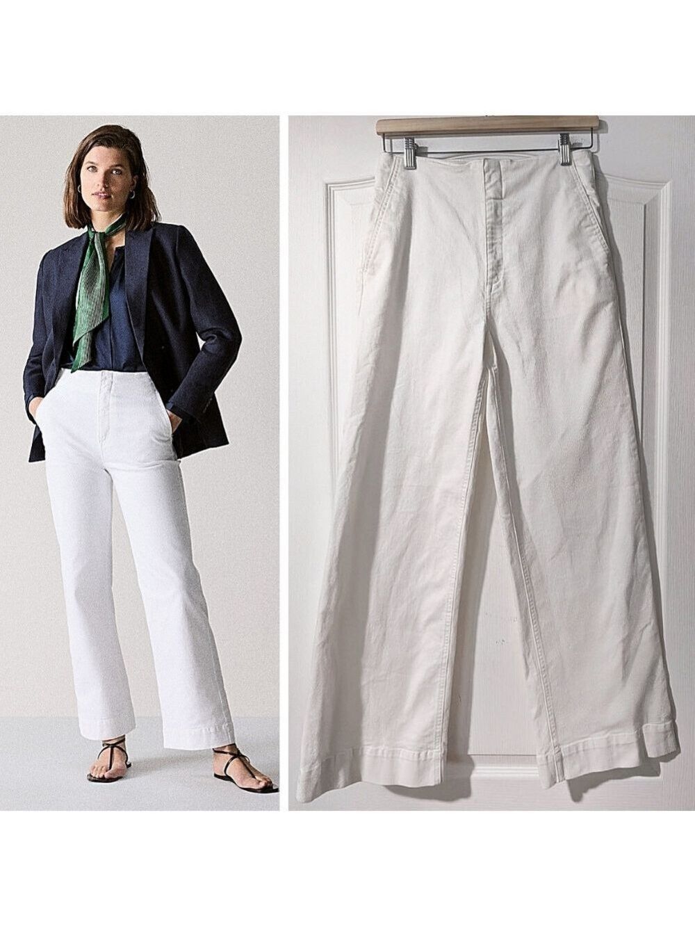 Trenery | Denim Wide Leg Pant In White